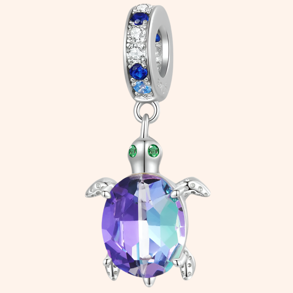 Charm Tortuga Bicolor Plata S925 - Charmsymore