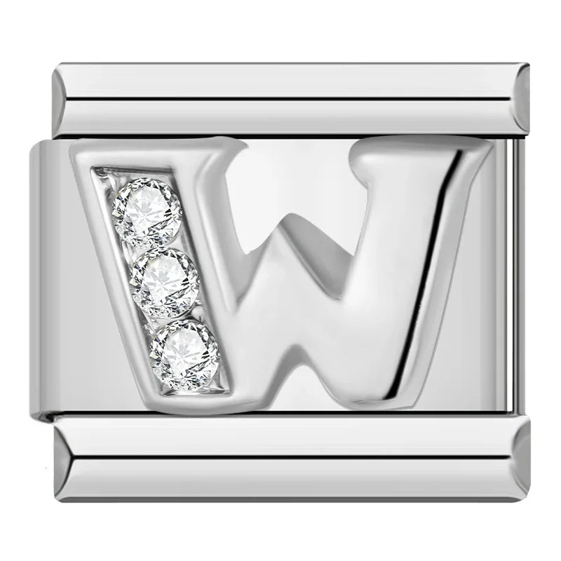 Italian charms letras brillos - Charmsymore