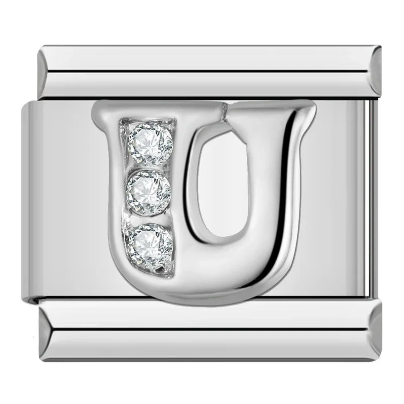 Italian charms letras brillos - Charmsymore