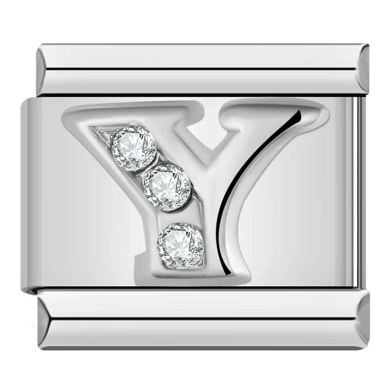 Italian charms letras brillos - Charmsymore