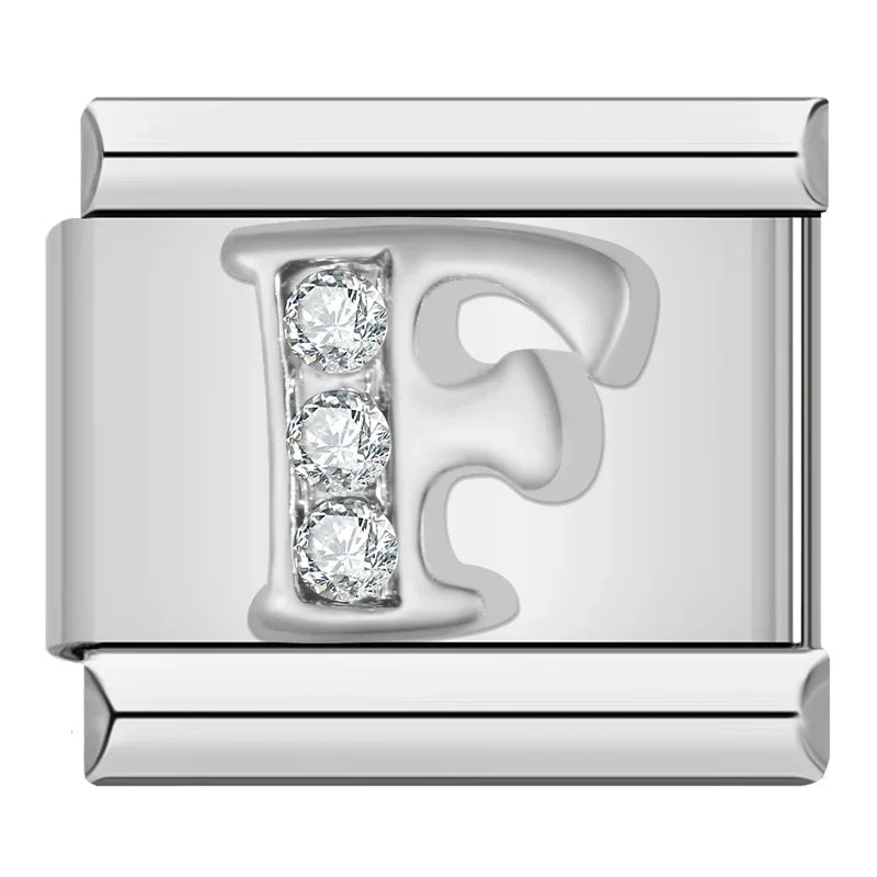 Italian charms letras brillos - Charmsymore