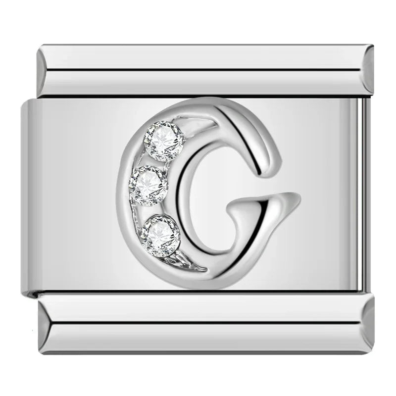 Italian charms letras brillos - Charmsymore