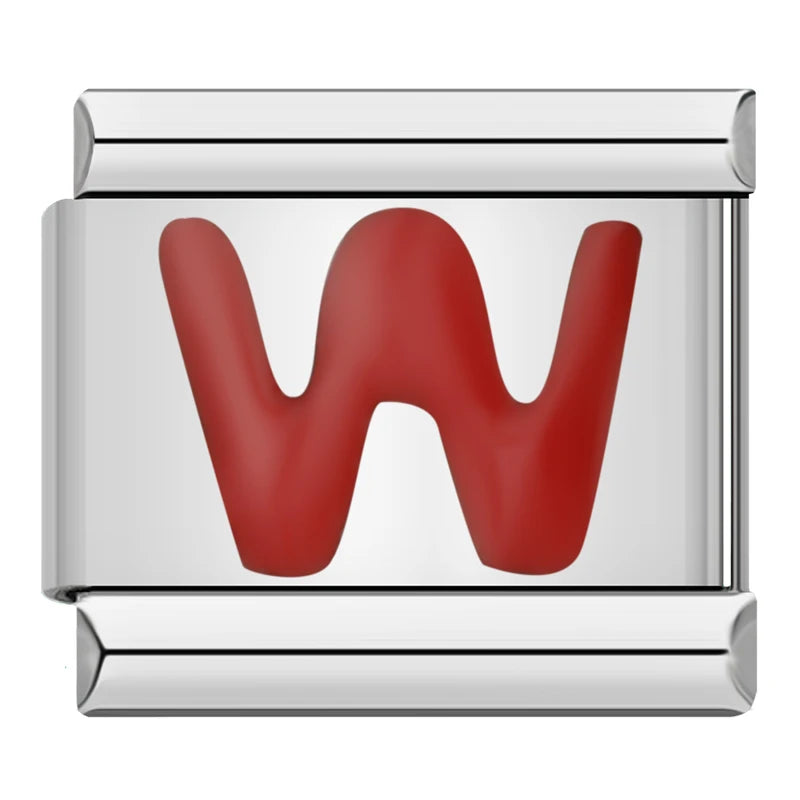 Italian Charms Letras Rojas - Charmsymore