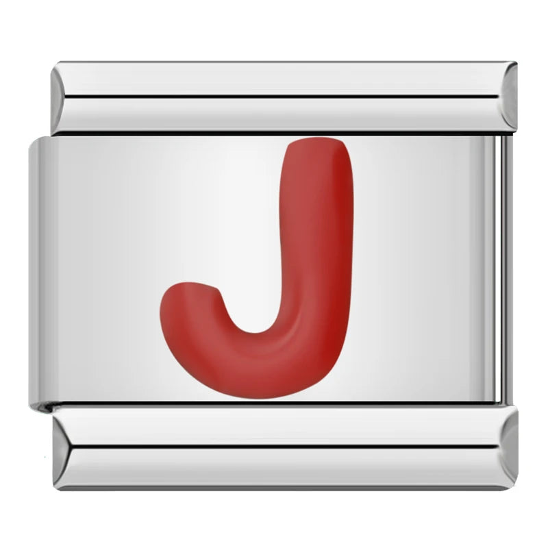Italian Charms Letras Rojas - Charmsymore