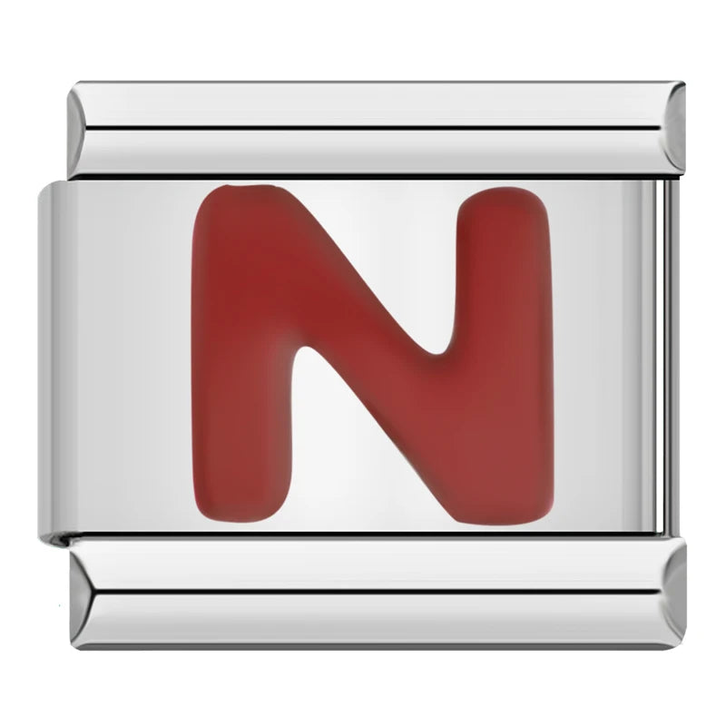 Italian Charms Letras Rojas - Charmsymore