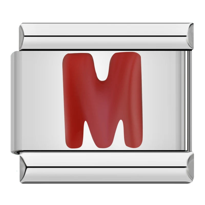 Italian Charms Letras Rojas - Charmsymore