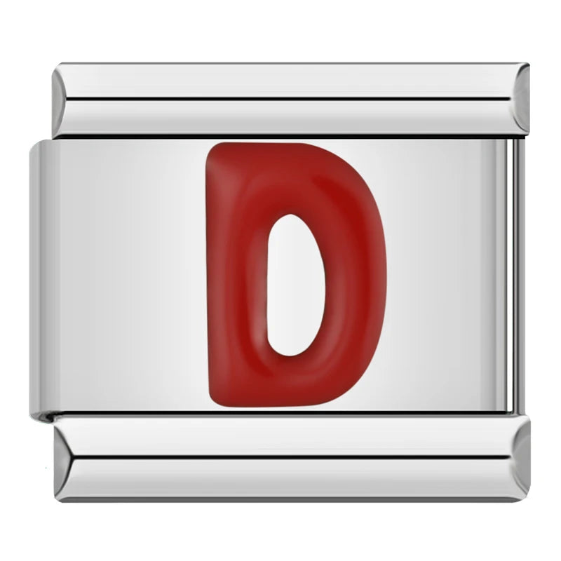 Italian Charms Letras Rojas - Charmsymore