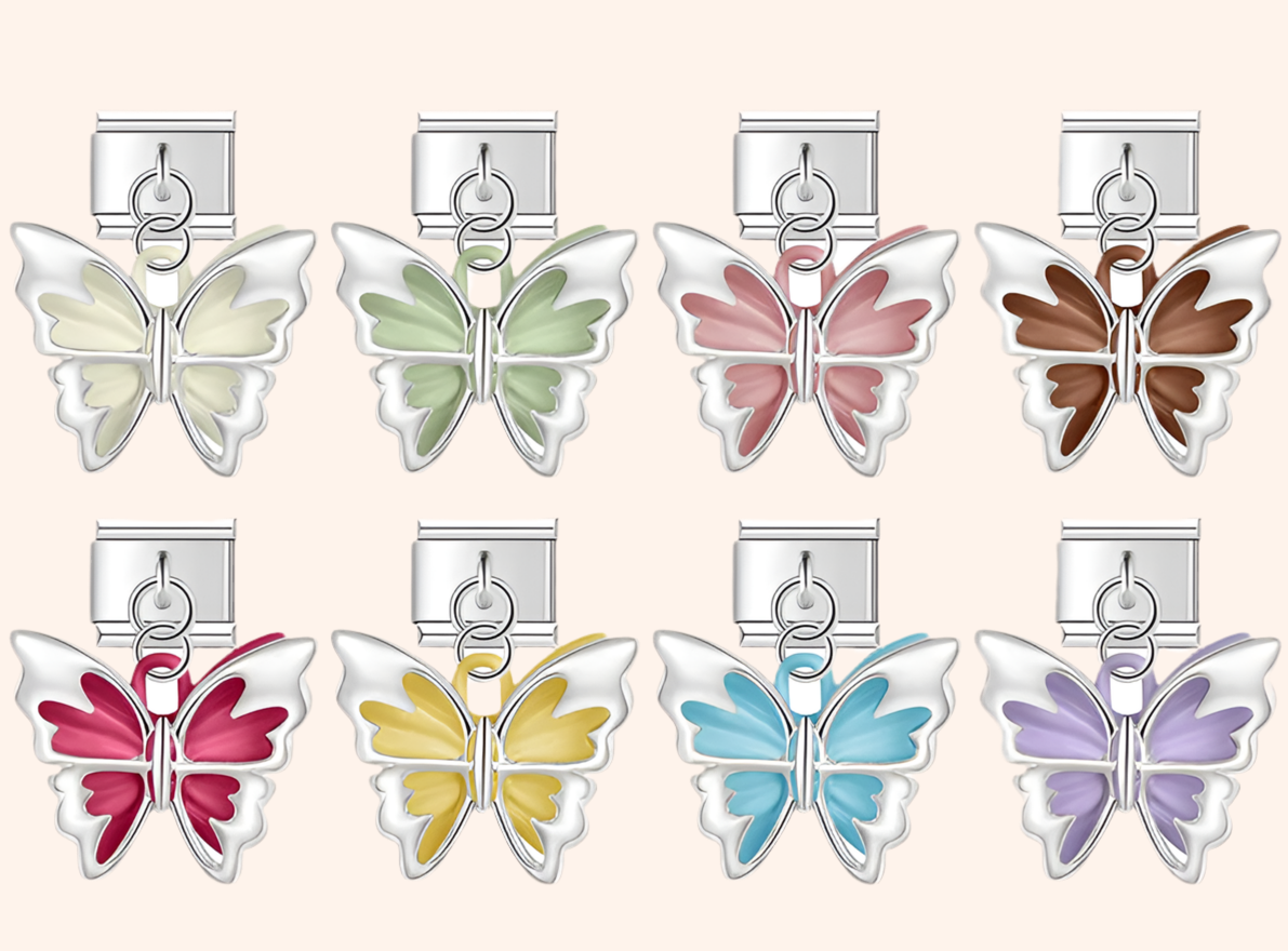 Italian Charms Mariposas Acero Inoxidable - Charmsymore