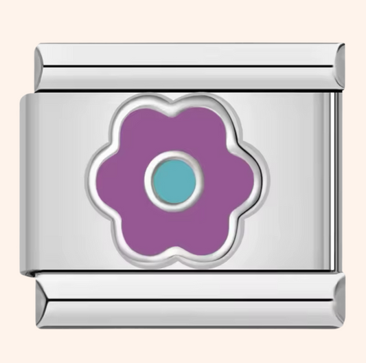 Italian Charm Flor Morada 𝗘𝗡𝗧𝗥𝗘𝗚𝗔 𝗜𝗡𝗠𝗘𝗗𝗜𝗔𝗧𝗔