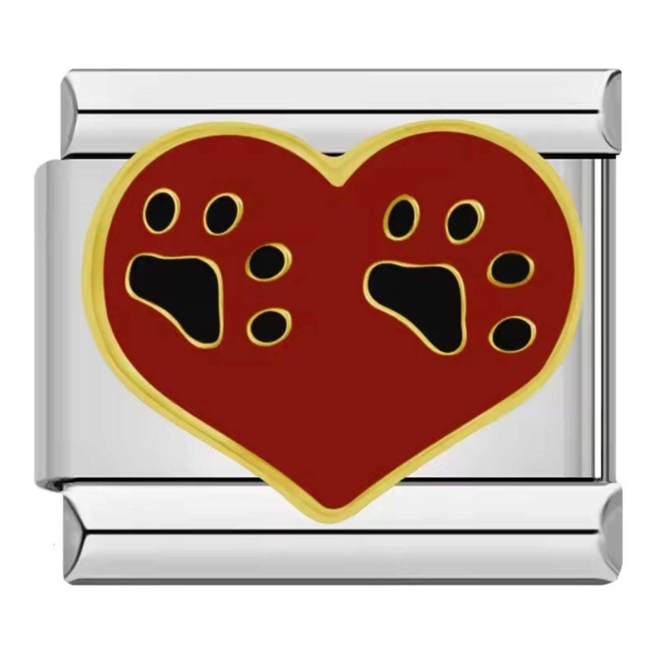 Italian Charm Mascota Corazón Huellas 𝗘𝗡𝗧𝗥𝗘𝗚𝗔 𝗜𝗡𝗠𝗘𝗗𝗜𝗔𝗧𝗔