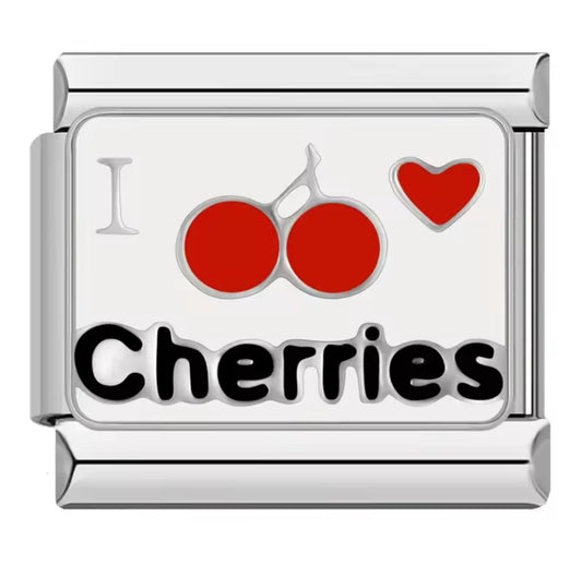 Italian Charm I Love Cherries 𝗘𝗡𝗧𝗥𝗘𝗚𝗔 𝗜𝗡𝗠𝗘𝗗𝗜𝗔𝗧𝗔