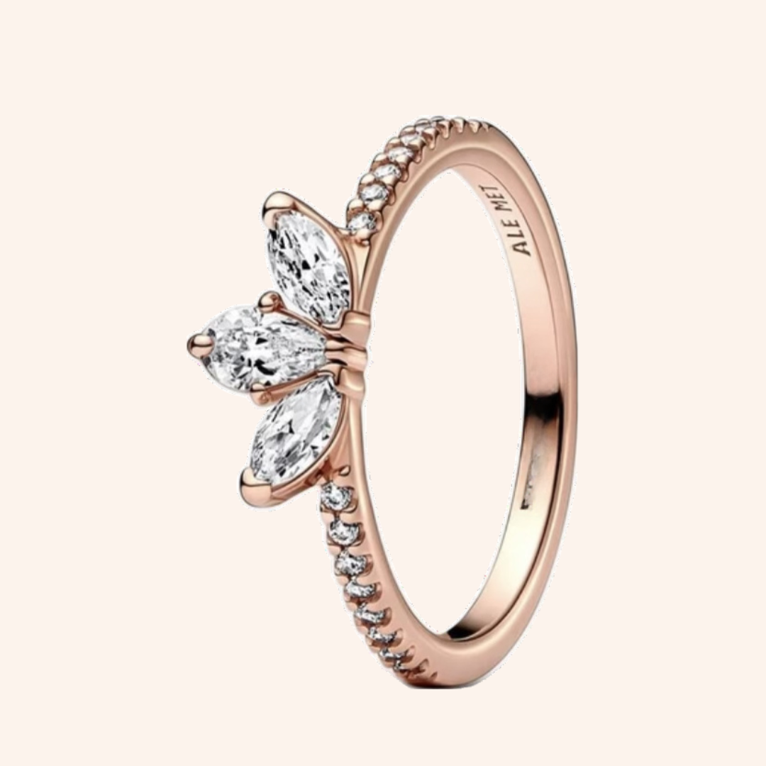 Anillo Corona Rose Gold S925 Entrega Inmediata - Charmsymore