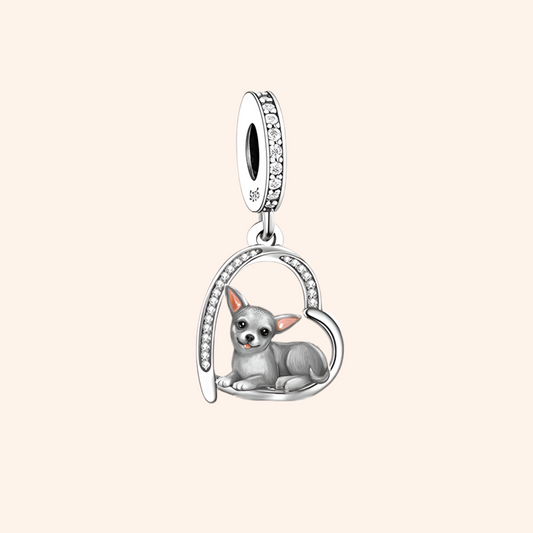 Charm Perrito Chihuahua Plata S925 - Charmsymore