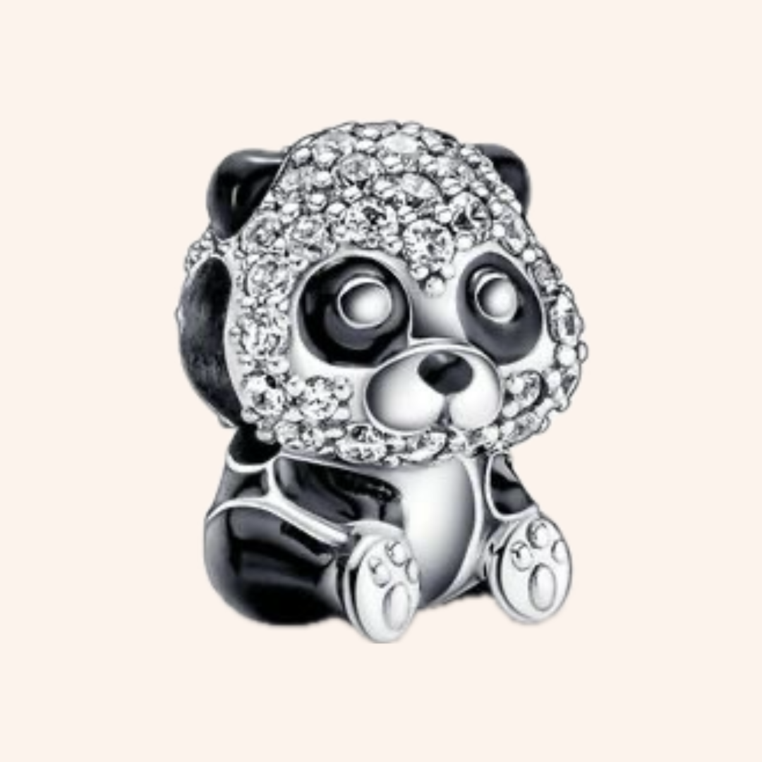 Charm Oso Panda Plata S925 Entrega Inmediata - Charmsymore