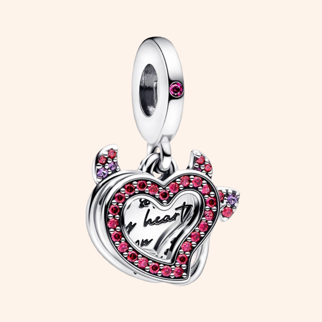 Charm Corazón Diablo S925 - Charmsymore