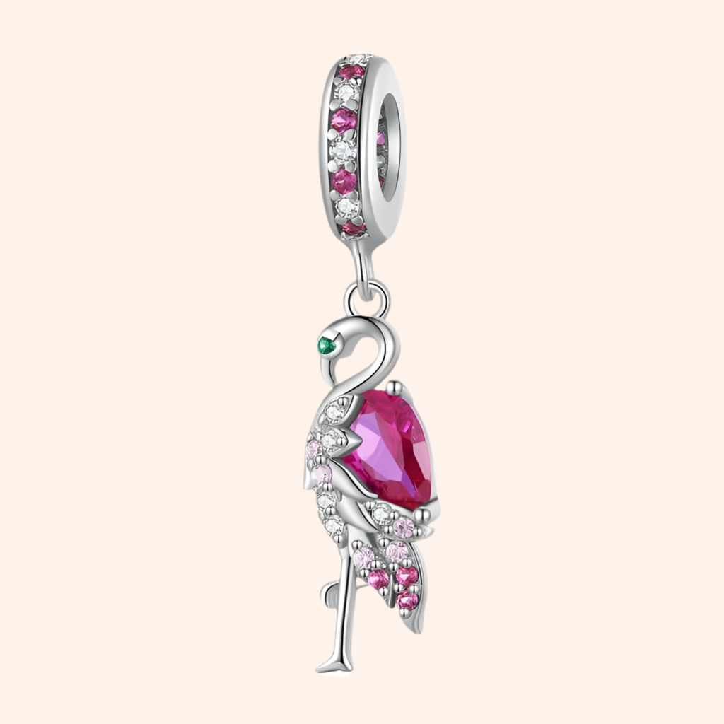 Charm Flamingo Plata 925