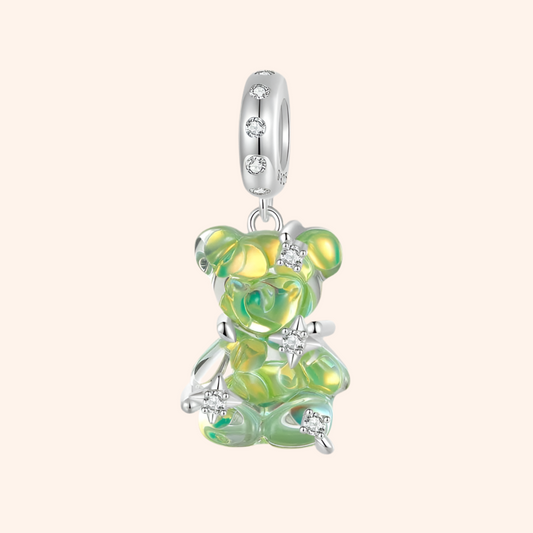 Charm Osito Verde Plata 925