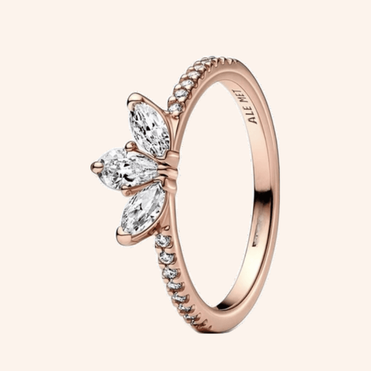 Anillo Corona Rose Gold S925 Entrega Inmediata