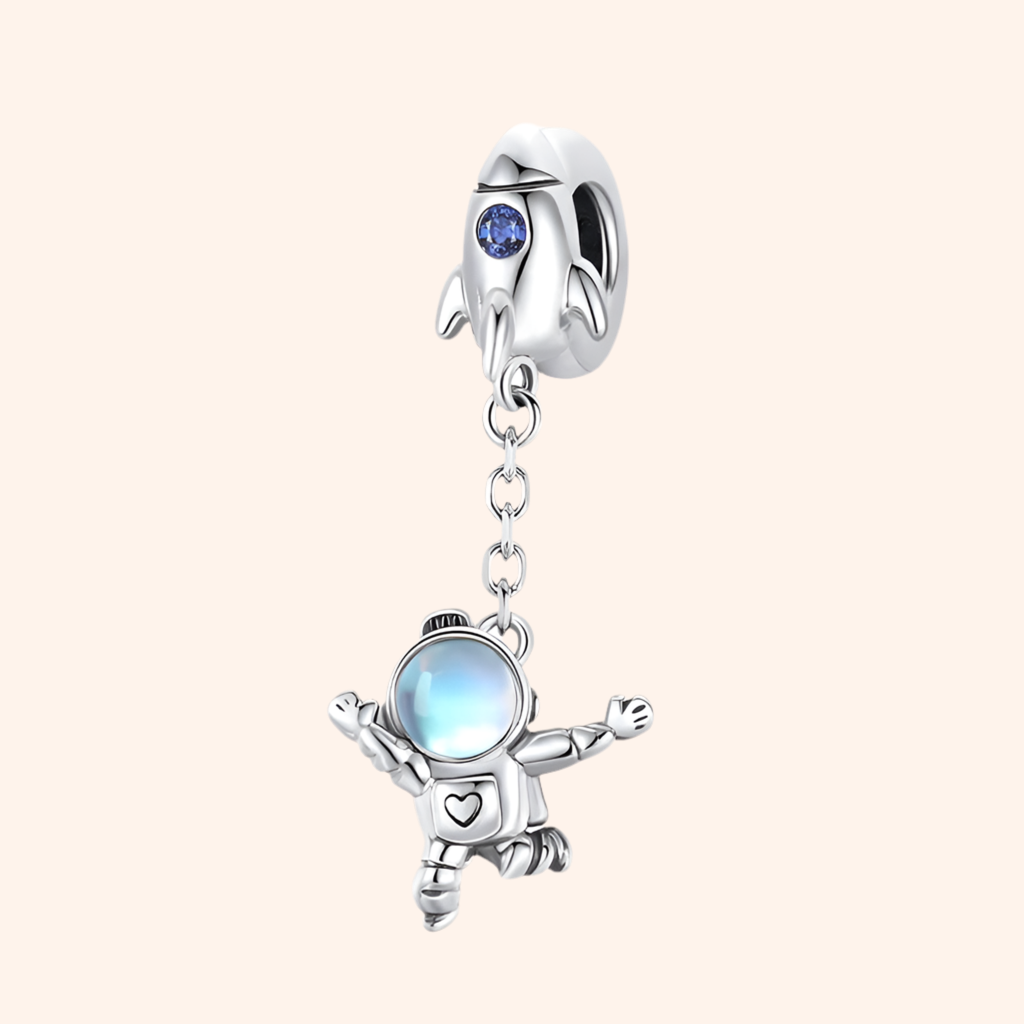 Charm Astronauta Plata S925 - Charmsymore