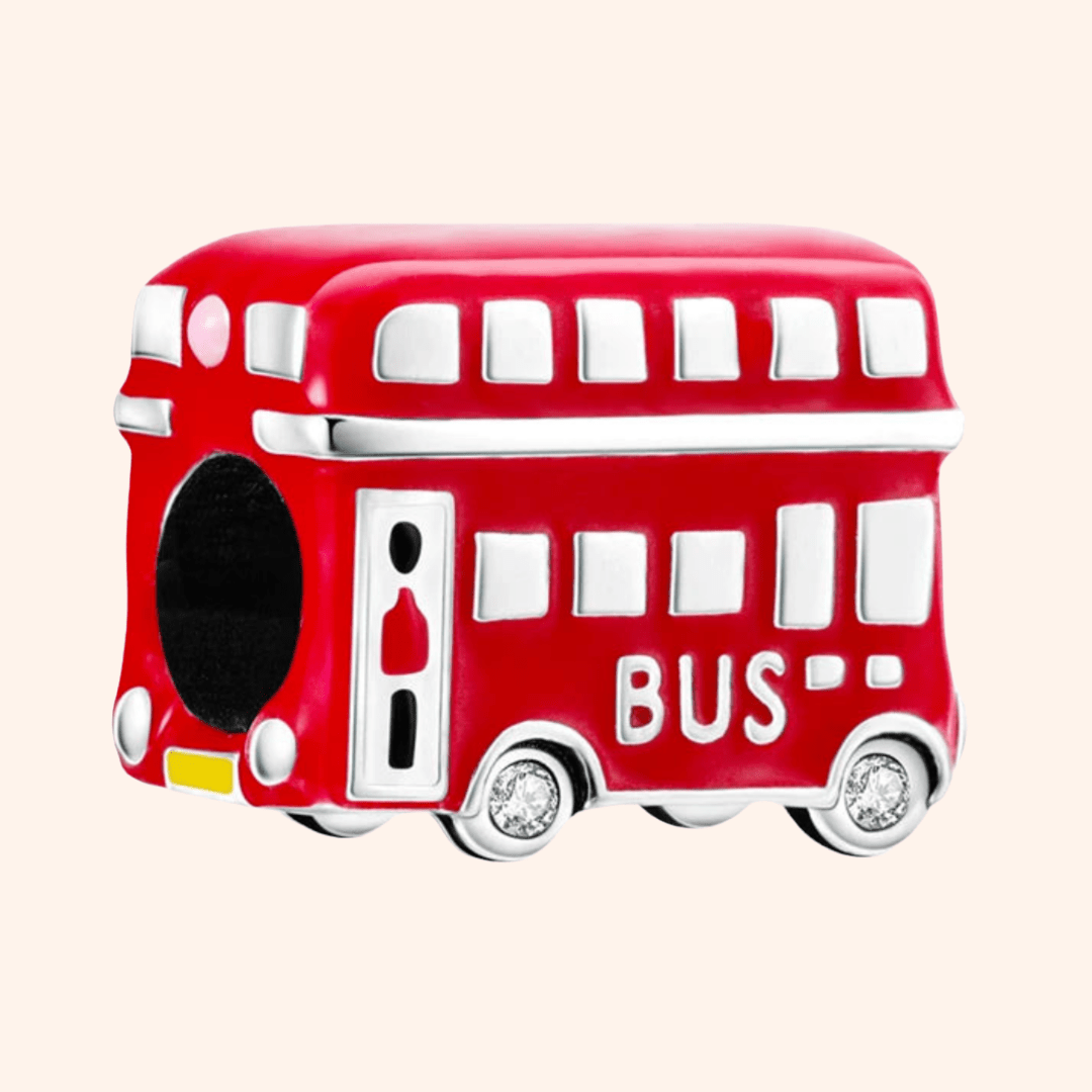 S925 Red Bus Charm