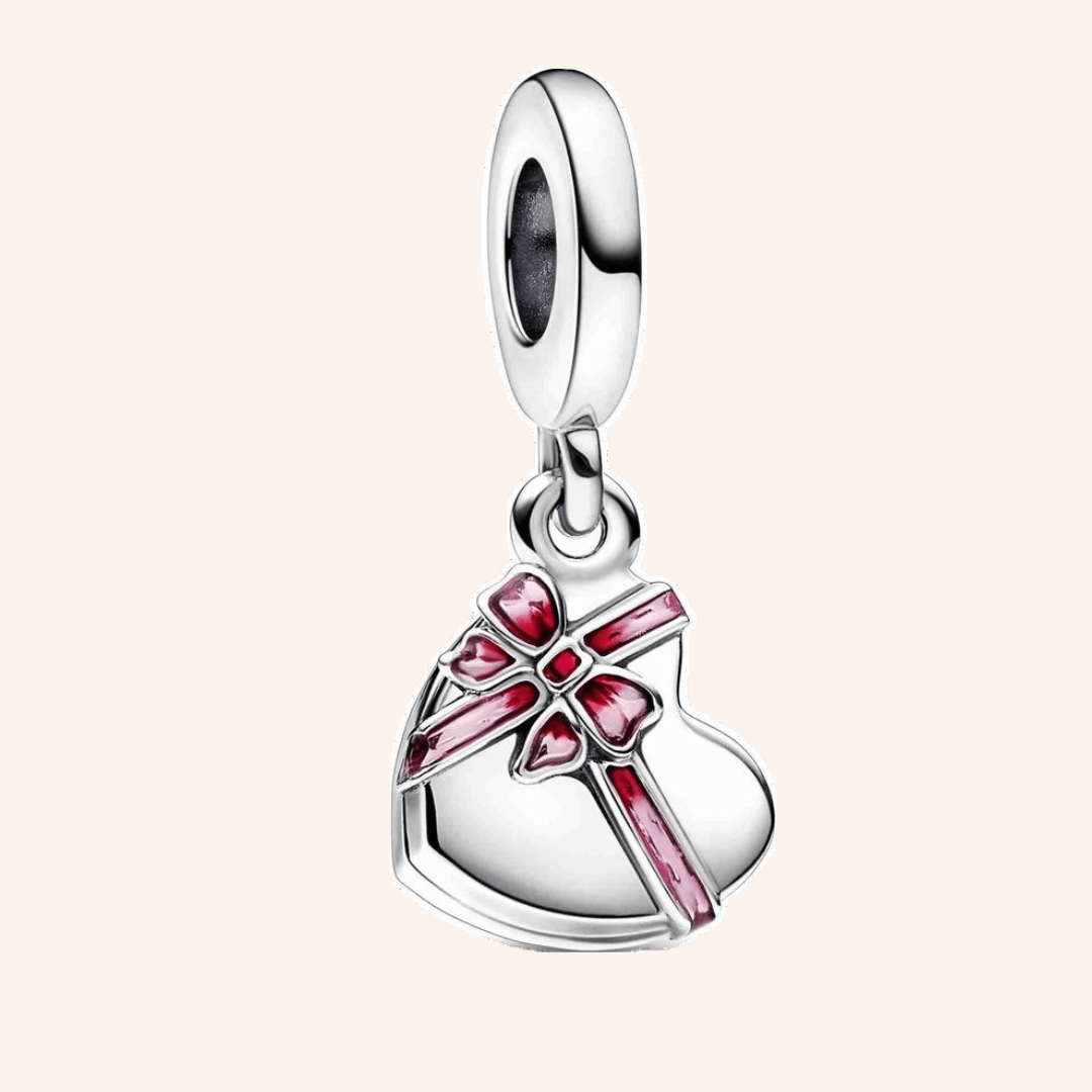 S925 Silver Chocolate Box Charm