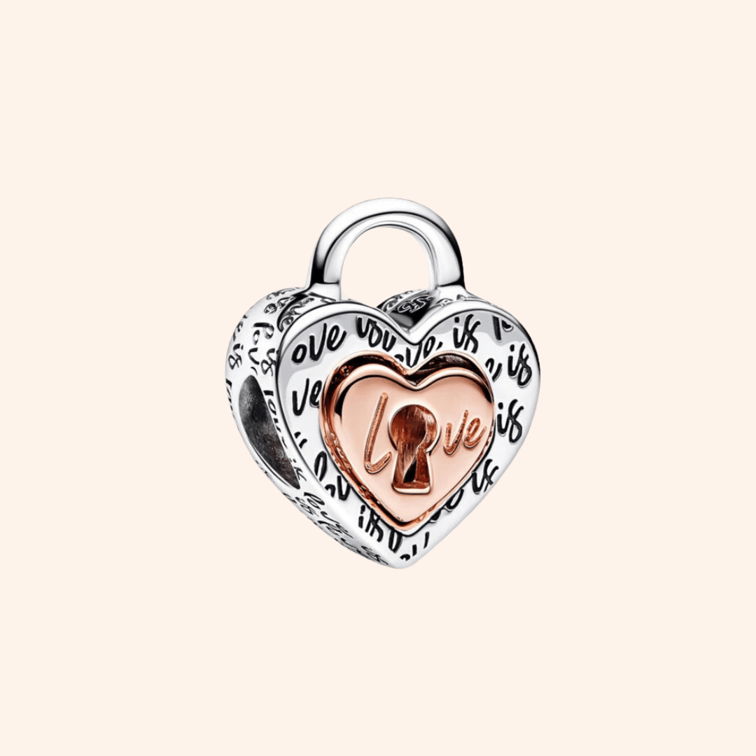 S925 Love Padlock Charm