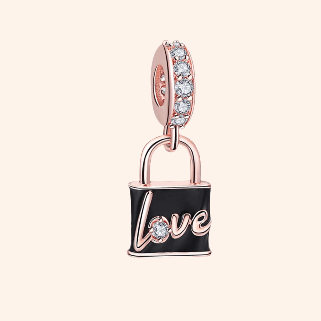 S925 Love Padlock Charm