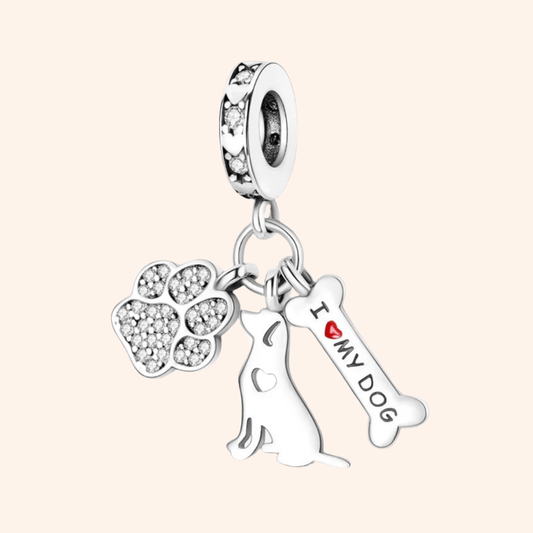 S925 Puppy Pendant Charm