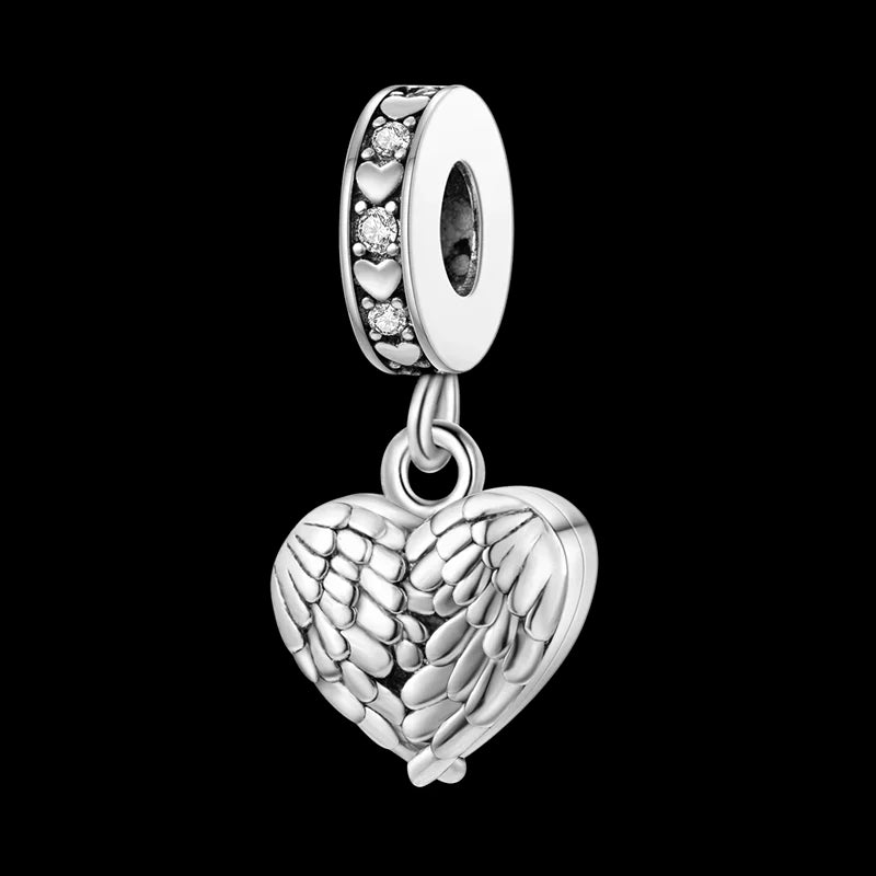 Charm Heart Wings Silver S925