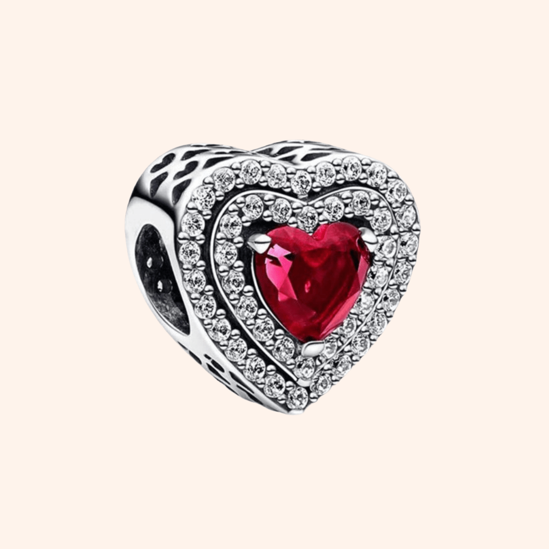 Heart Charm with S925 Stone