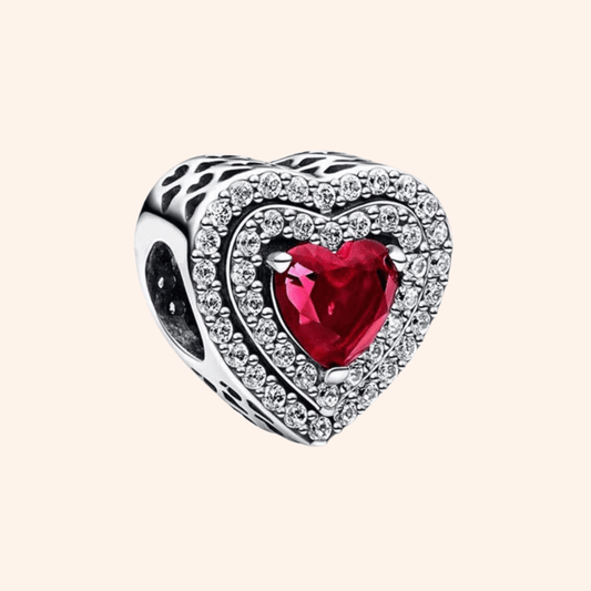 Charm Corazón con Piedra S925