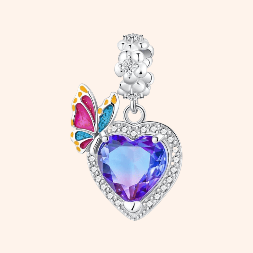 Charm Corazón Morado S925