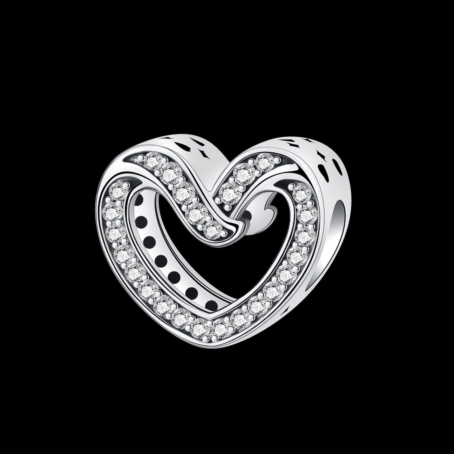 S925 Silver Heart Charm