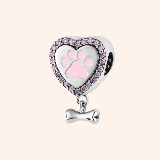 S925 Pink Heart Charm