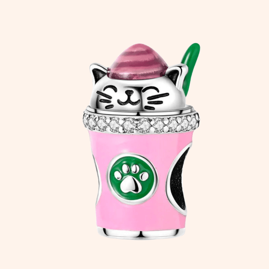 S925 Frappe Cat Charm