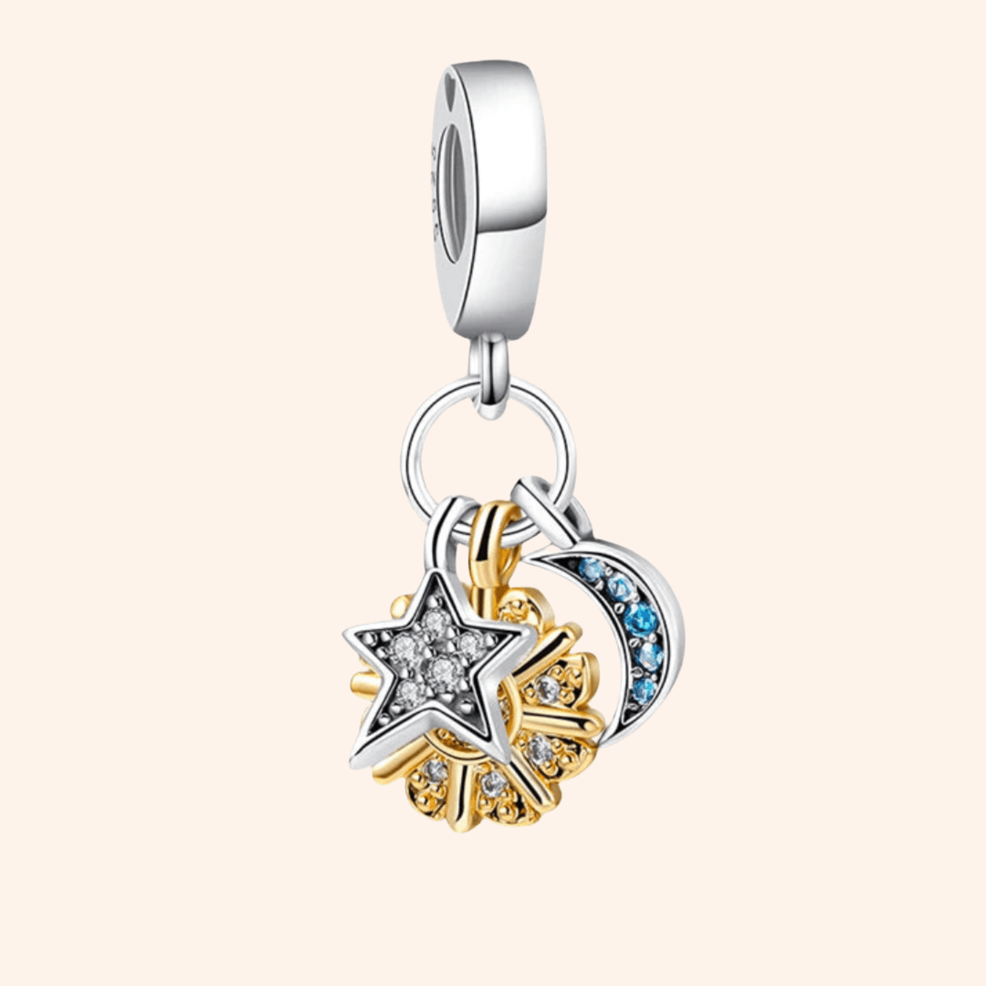 S925 Moon &amp; Star Charm