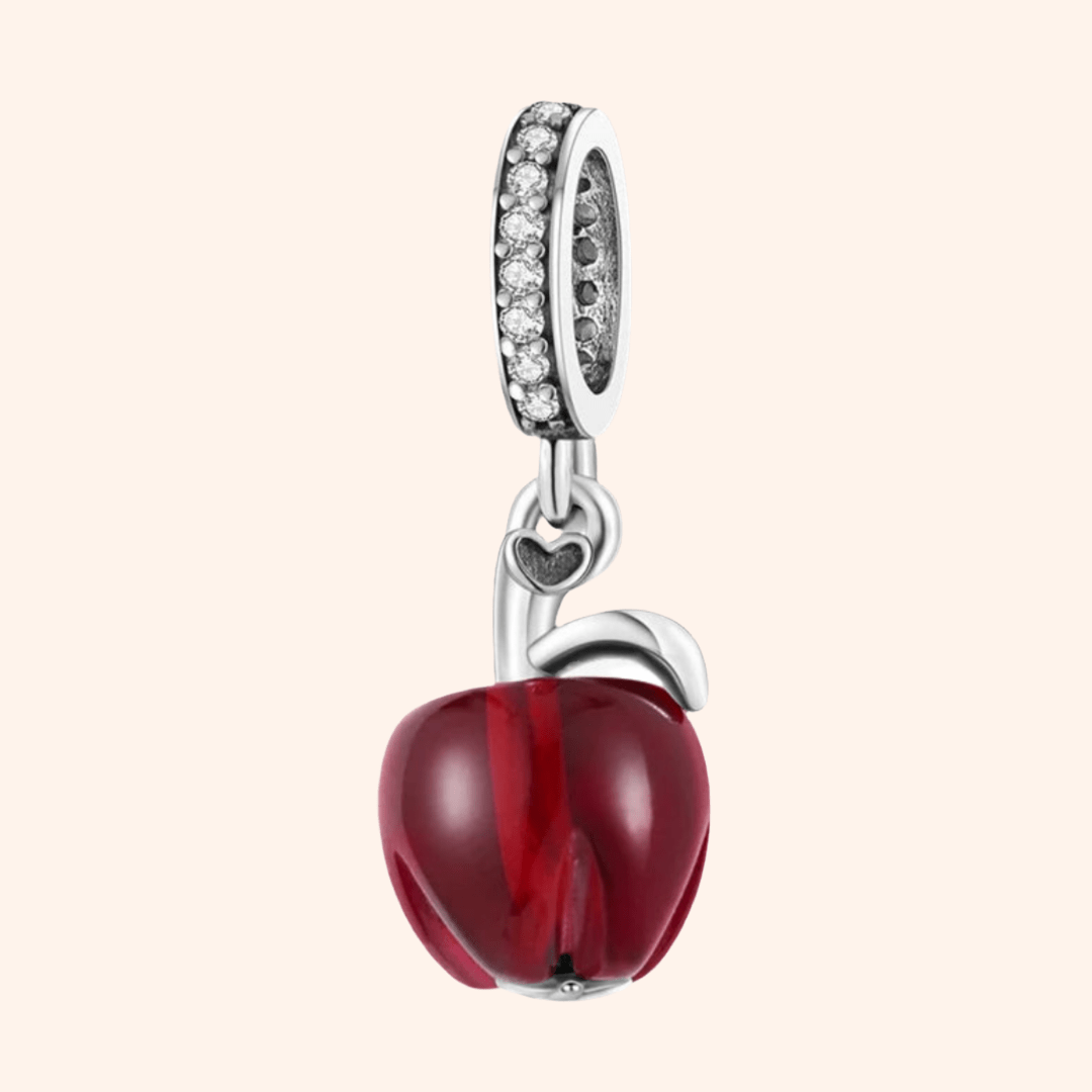 S925 Red Apple Charm