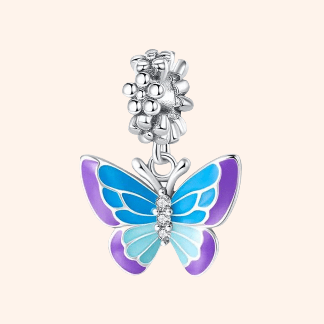 Charm Mariposa Brilla En La Oscuridad S925