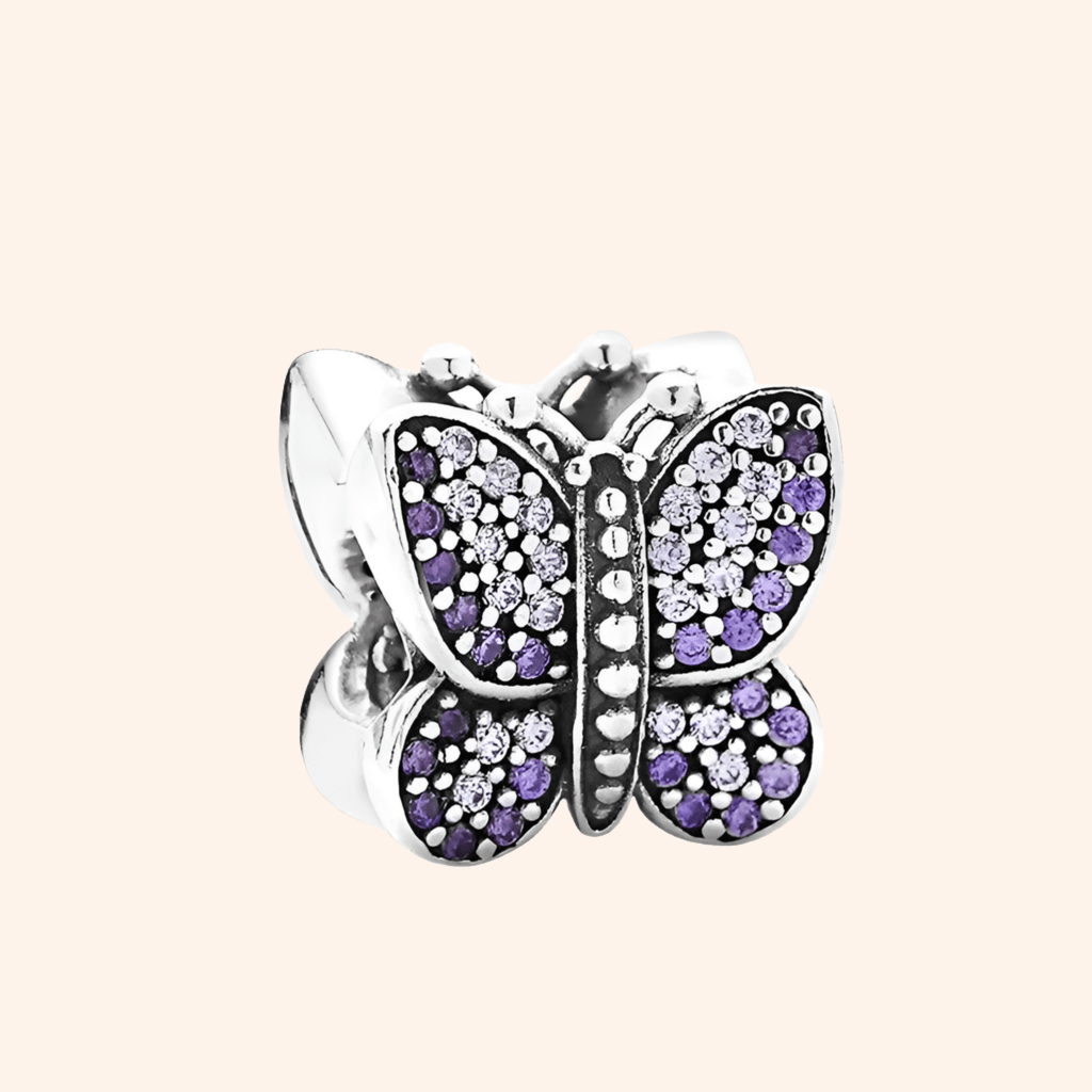 Charm Mariposa Brillos Plata S925