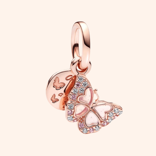 S925 Rose Gold Butterfly Charm