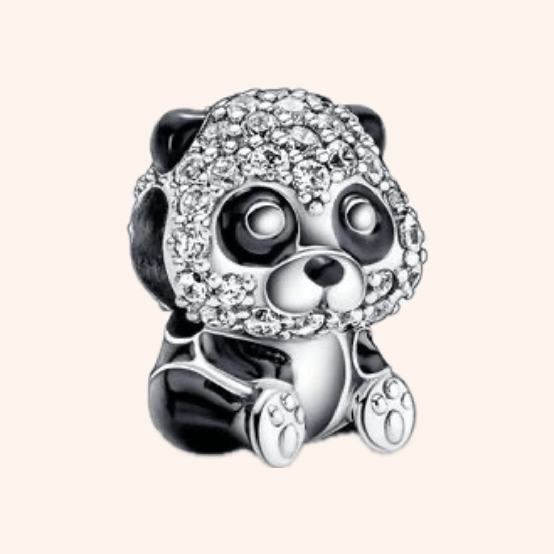 Charm Oso Panda Plata S925 Entrega Inmediata