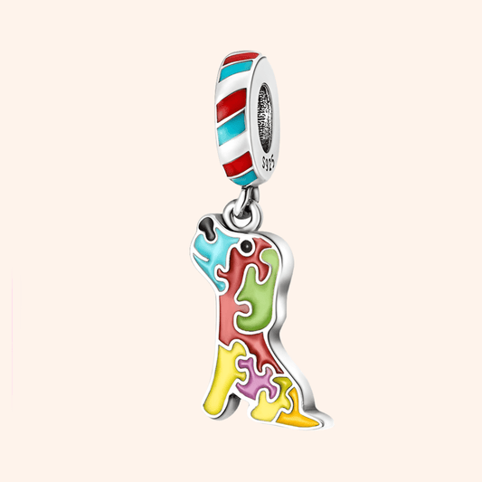 S925 Colorful Puppy Charm