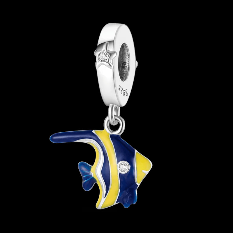 S925 Silver Sea Fish Charm