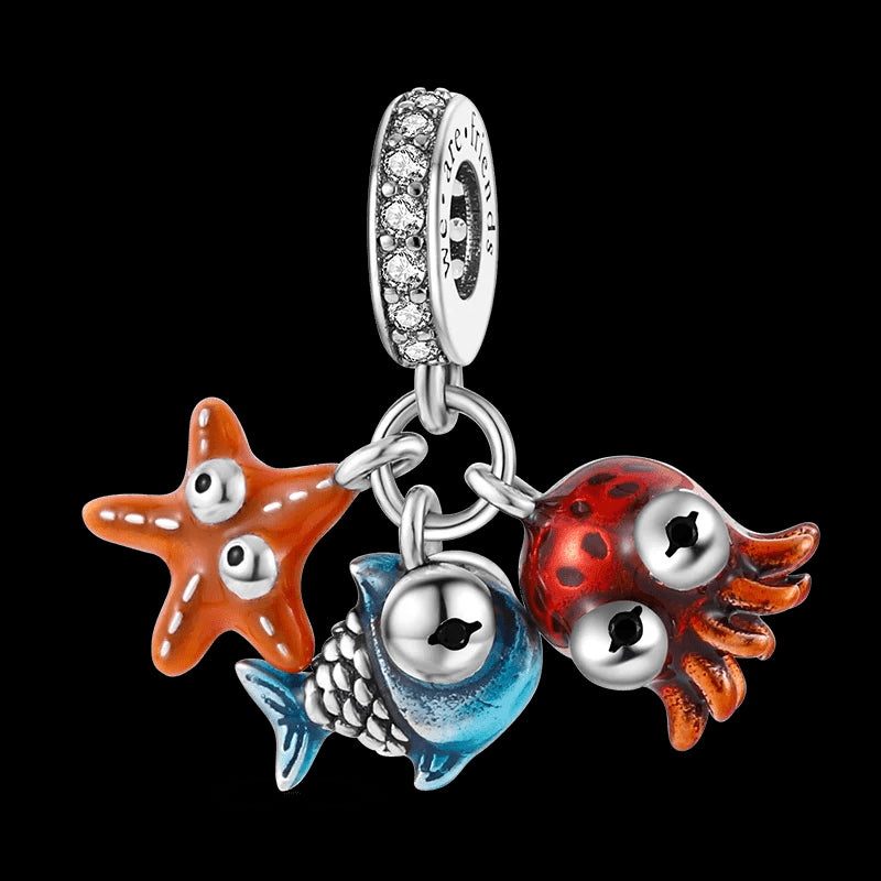 S925 Silver Charm Sea 