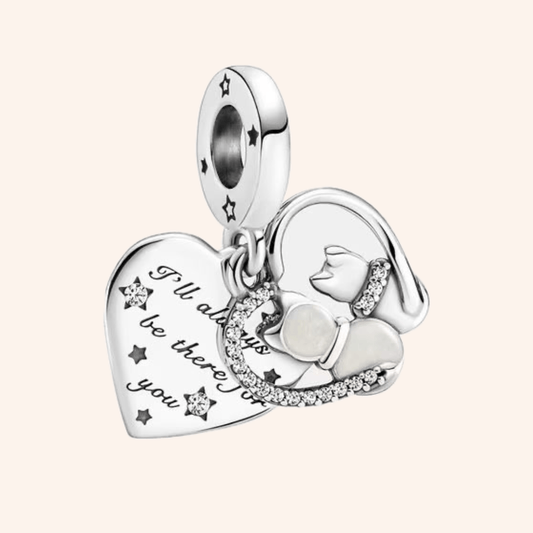 Corazon Mascotas Charm Plata S925