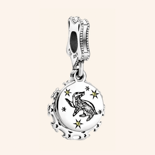 Hufflepuff Charm Plata S925 Entrega Inmediata