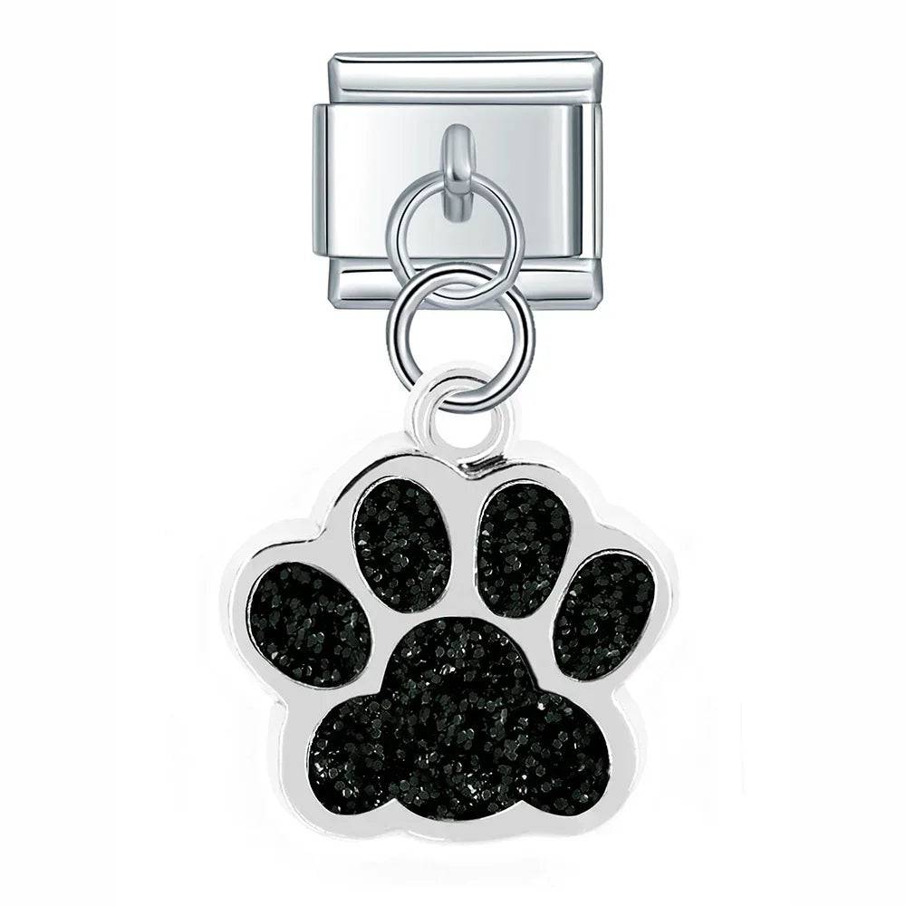 Italian Charm Footprints Stainless Steel