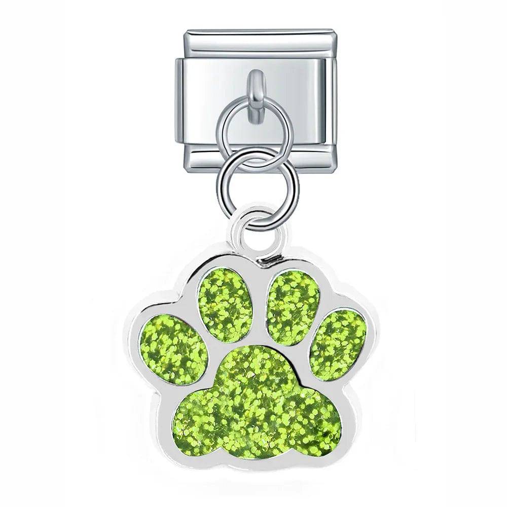 Italian Charm Footprints Stainless Steel