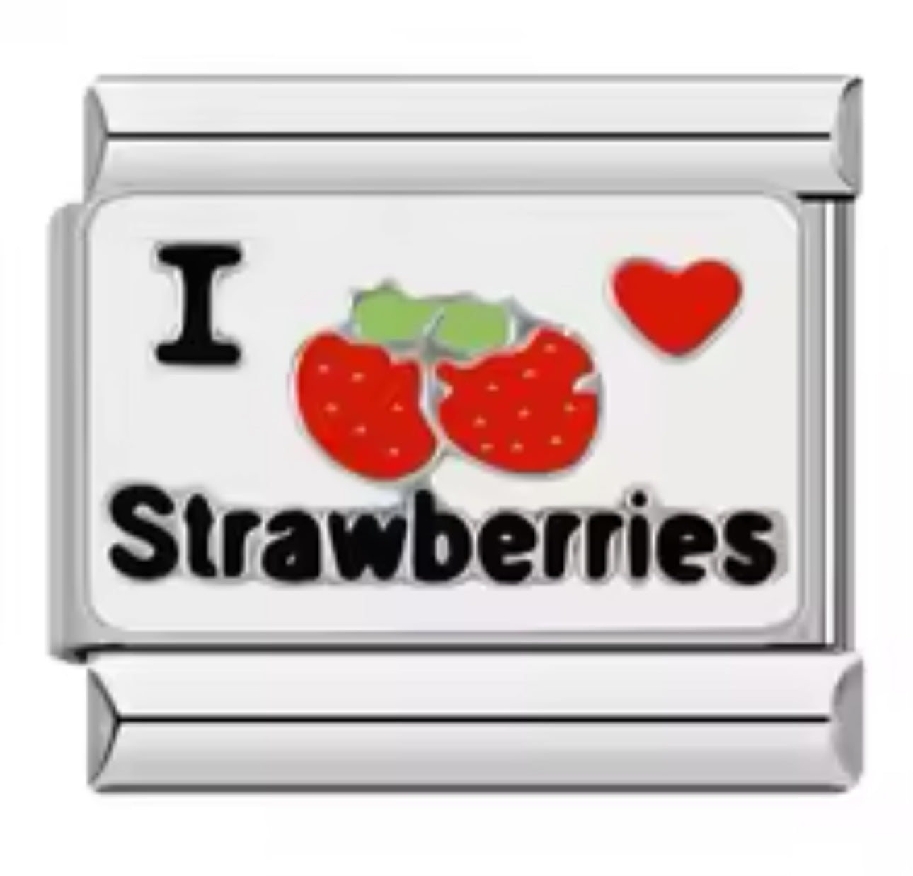 Italian Charm I Love Stawberries 𝗘𝗡𝗧𝗥𝗘𝗚𝗔 𝗜𝗡𝗠𝗘𝗗𝗜𝗔𝗧𝗔 - Charmsymore