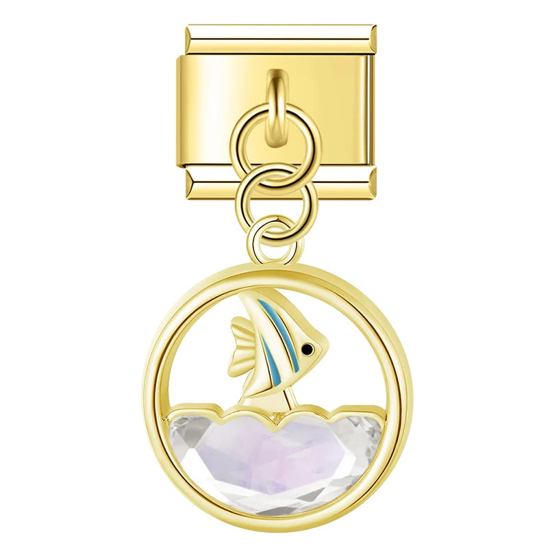 Italian Charms Ballena & Peces - Charmsymore